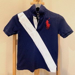 Big Pony Cotton Mesh Polo- Blue